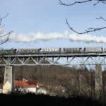 Adventdampfzug am Viadukt Zwettl